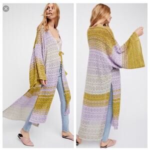 Free People Midnight Reflections Knit Cardigan Kimono